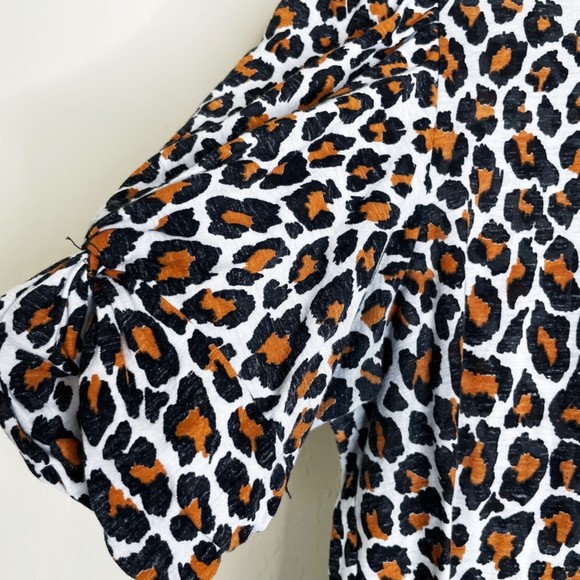 A.L.C. Katy Leopard Puff Sleeve Top - Picture 5 of 6
